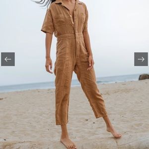 Mate the label linen jumpsuit short sleeve